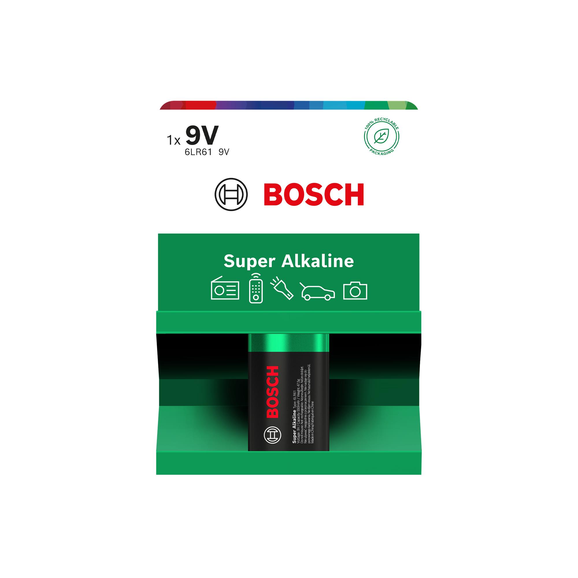 Baterie Bosch 6LR61SA1B/00 Super Alkaline 9V 1 ks