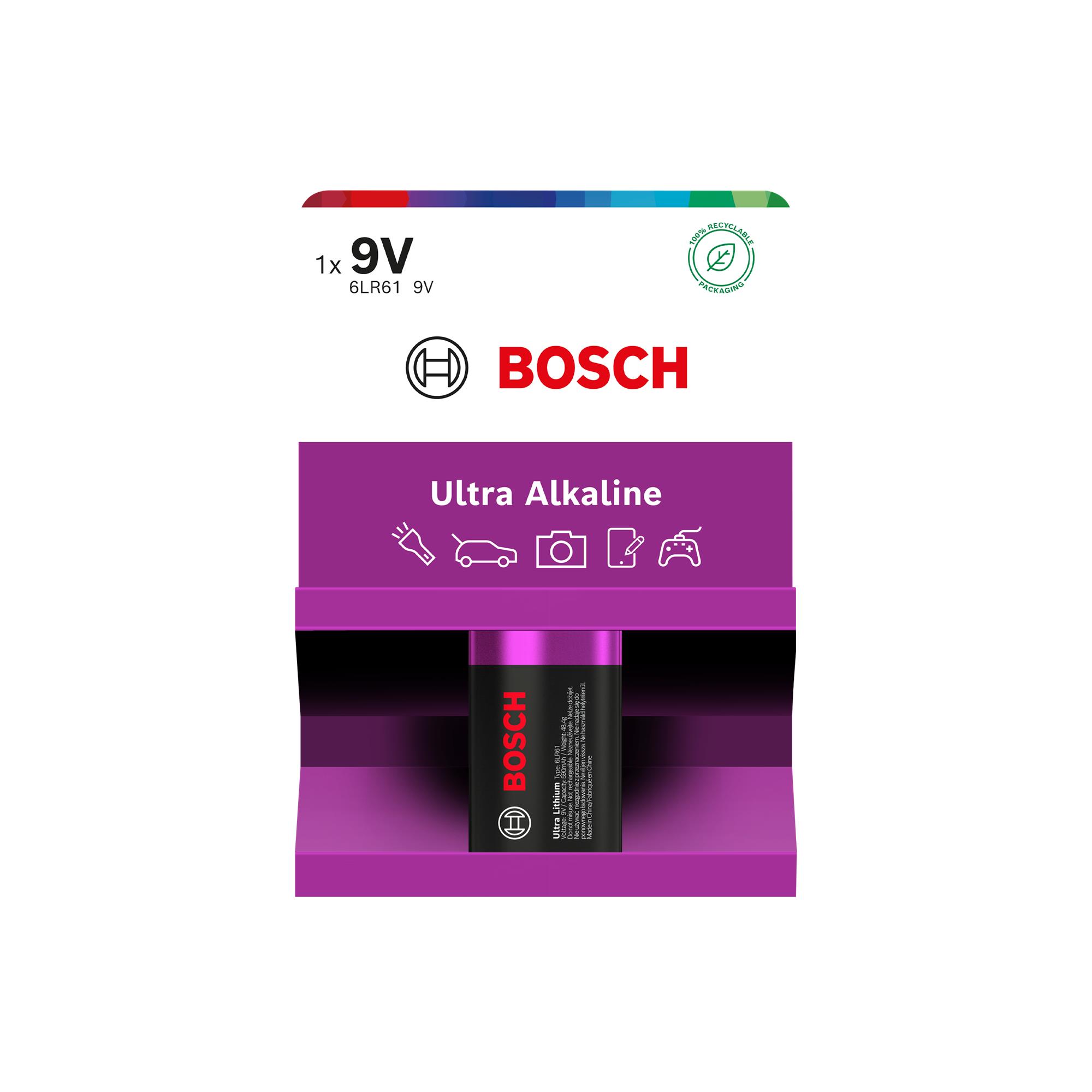 Baterie Bosch 6LR61UA1B/00 Ultra Alkaline 9V 1 ks