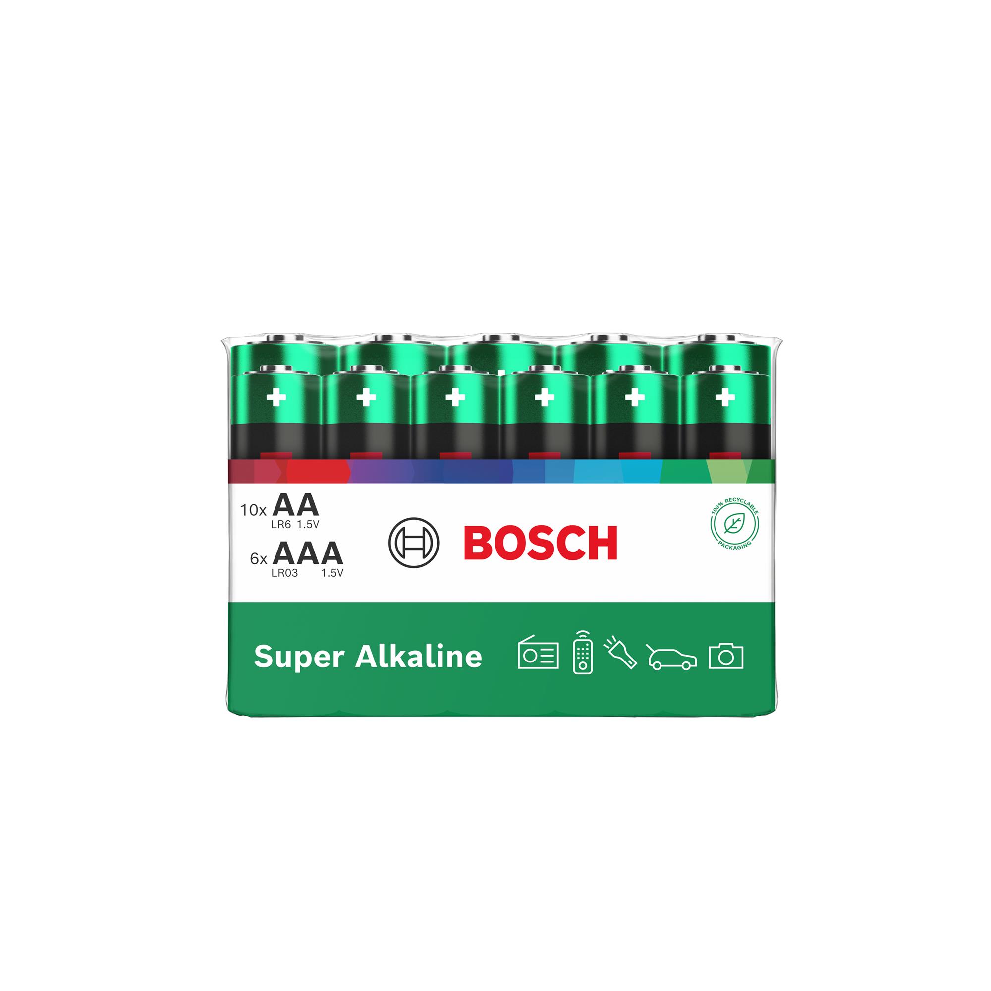 Baterie Bosch R610LR036SAF/00 Super Alkaline AA 10 ks + AAA 6 ks
