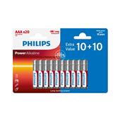 Baterie Philips LR03P20BP/10 Power Alkalické AAA 10+10  ks
