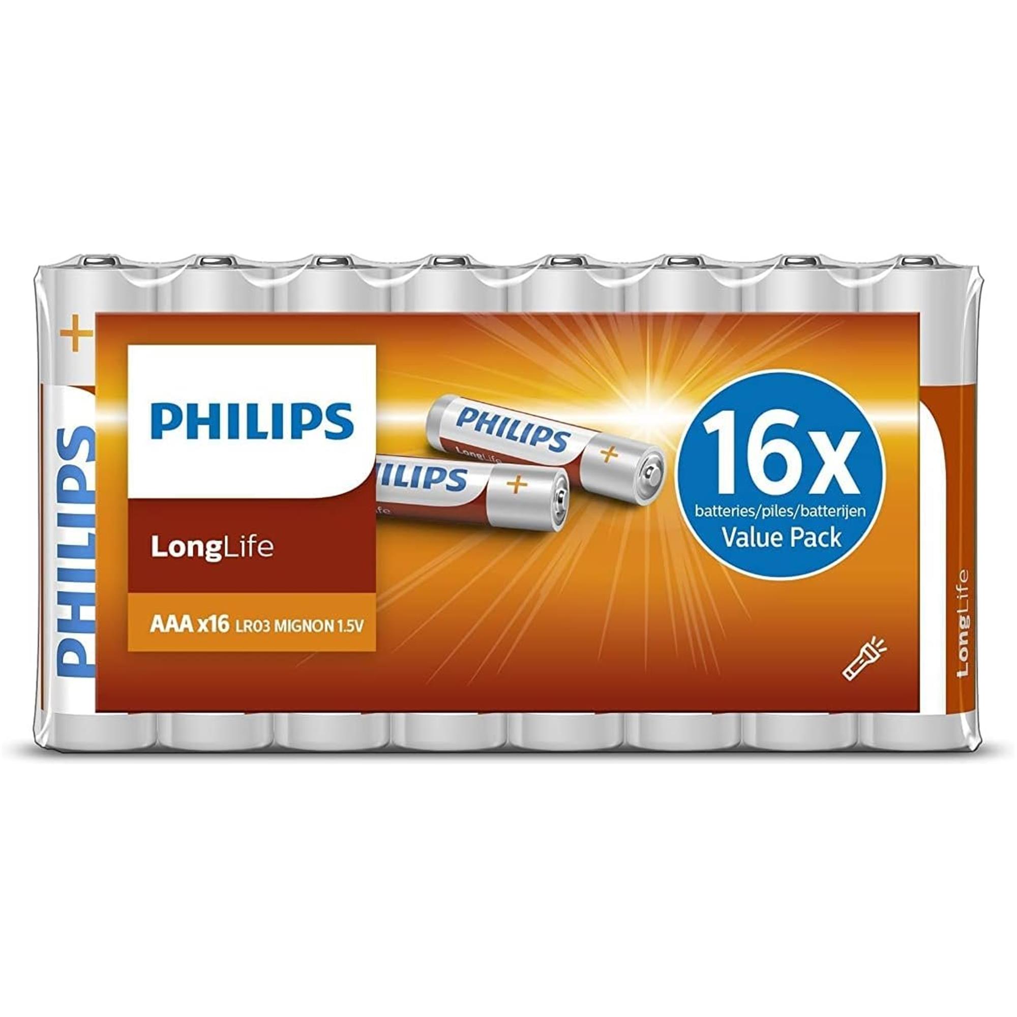 Baterie Philips R03L16F/10 AAA 16 ks