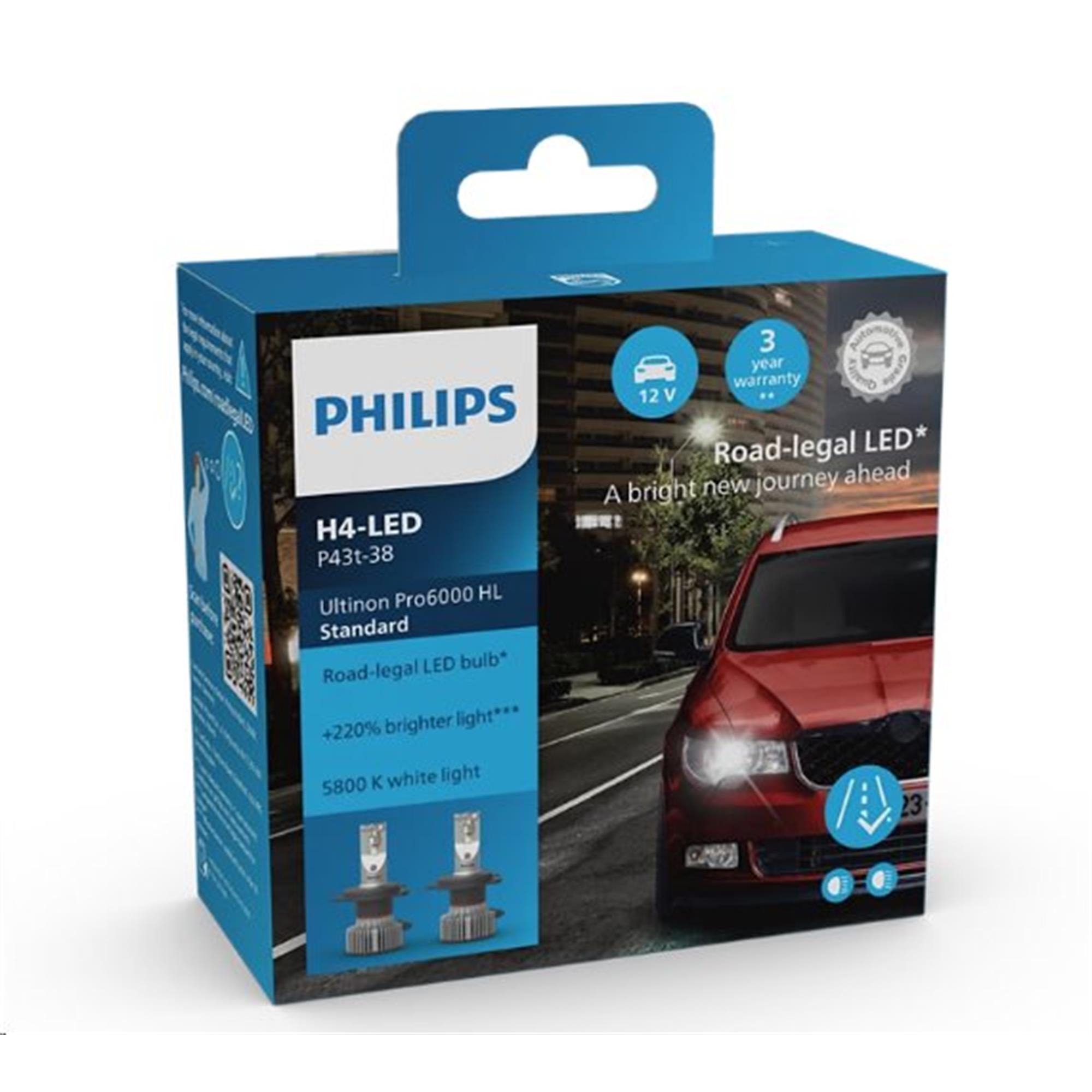 PHILIPS LED H4 Ultinon Pro6000 HL Standard 2ks