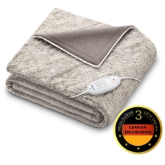Vyhřívaná deka BEURER HD75Nordic tmavě šedá luxusní hebký povrch
